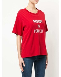 T-shirt à col rond imprimé rouge Nobody Denim