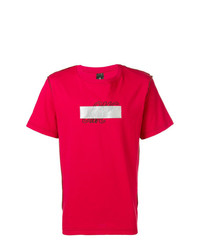 T-shirt à col rond imprimé rouge Omc