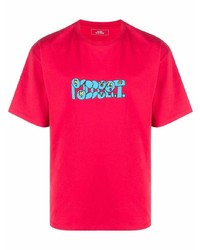 T-shirt à col rond imprimé rouge PACCBET