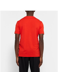 T-shirt à col rond imprimé rouge Balenciaga