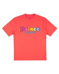 T-shirt à col rond imprimé rouge Palace