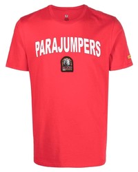 T-shirt à col rond imprimé rouge Parajumpers