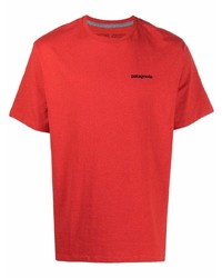 T-shirt à col rond imprimé rouge Patagonia