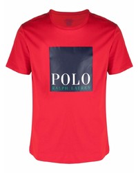 T-shirt à col rond imprimé rouge Polo Ralph Lauren