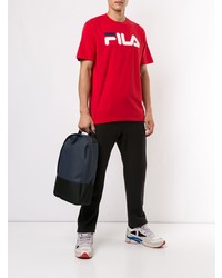 T-shirt à col rond imprimé rouge Fila