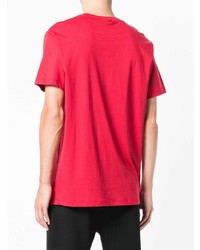 T-shirt à col rond imprimé rouge Karl Lagerfeld