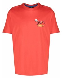 T-shirt à col rond imprimé rouge PS Paul Smith