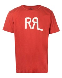 T-shirt à col rond imprimé rouge Ralph Lauren RRL