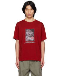 T-shirt à col rond imprimé rouge Rassvet