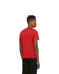 T-shirt à col rond imprimé rouge Kenzo