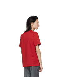 T-shirt à col rond imprimé rouge Kenzo