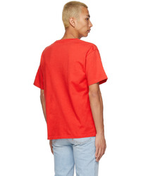 T-shirt à col rond imprimé rouge ERL