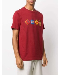 T-shirt à col rond imprimé rouge PS Paul Smith