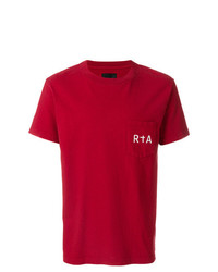 T-shirt à col rond imprimé rouge RtA