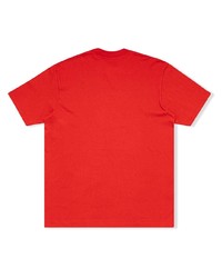 T-shirt à col rond imprimé rouge Supreme