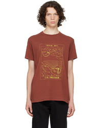 T-shirt à col rond imprimé rouge Schnayderman's