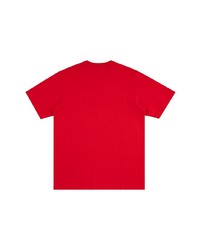 T-shirt à col rond imprimé rouge Supreme