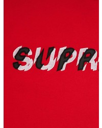 T-shirt à col rond imprimé rouge Supreme