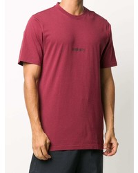 T-shirt à col rond imprimé rouge Vetements