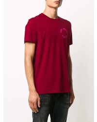 T-shirt à col rond imprimé rouge Diesel