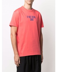 T-shirt à col rond imprimé rouge DSQUARED2