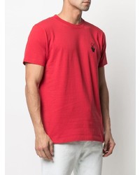 T-shirt à col rond imprimé rouge Off-White