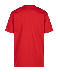 T-shirt à col rond imprimé rouge Supreme