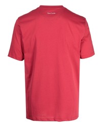 T-shirt à col rond imprimé rouge Paul Smith