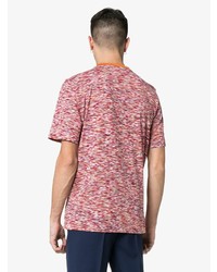 T-shirt à col rond imprimé rouge Missoni