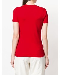 T-shirt à col rond imprimé rouge Wood Wood