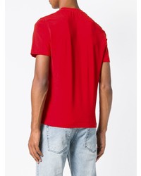 T-shirt à col rond imprimé rouge Love Moschino