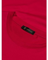 T-shirt à col rond imprimé rouge Versace