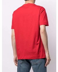 T-shirt à col rond imprimé rouge Emporio Armani