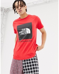 T-shirt à col rond imprimé rouge The North Face