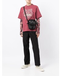 T-shirt à col rond imprimé rouge Kenzo