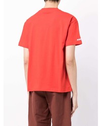 T-shirt à col rond imprimé rouge Jacquemus