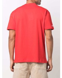 T-shirt à col rond imprimé rouge Jacquemus