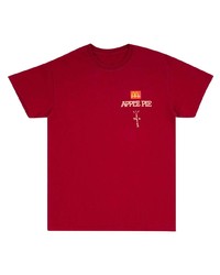 T-shirt à col rond imprimé rouge Travis Scott Astroworld