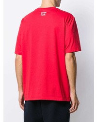 T-shirt à col rond imprimé rouge MSGM