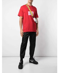 T-shirt à col rond imprimé rouge Supreme