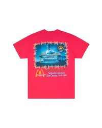 T-shirt à col rond imprimé rouge Travis Scott Astroworld