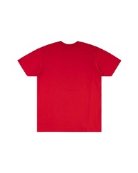 T-shirt à col rond imprimé rouge Supreme