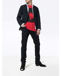 T-shirt à col rond imprimé rouge Calvin Klein 205W39nyc