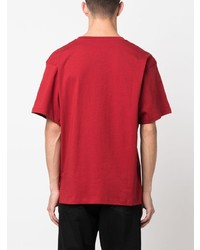 T-shirt à col rond imprimé rouge PACCBET