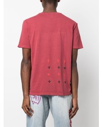 T-shirt à col rond imprimé rouge Ksubi