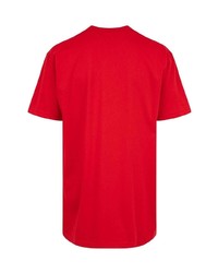 T-shirt à col rond imprimé rouge Supreme