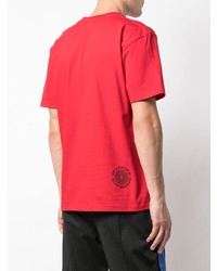 T-shirt à col rond imprimé rouge Supreme