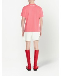 T-shirt à col rond imprimé rouge JW Anderson