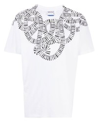 T-shirt à col rond imprimé serpent blanc Marcelo Burlon County of Milan
