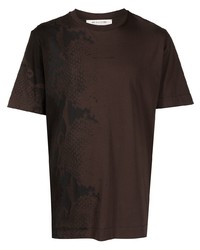 T-shirt à col rond imprimé serpent marron foncé 1017 Alyx 9Sm